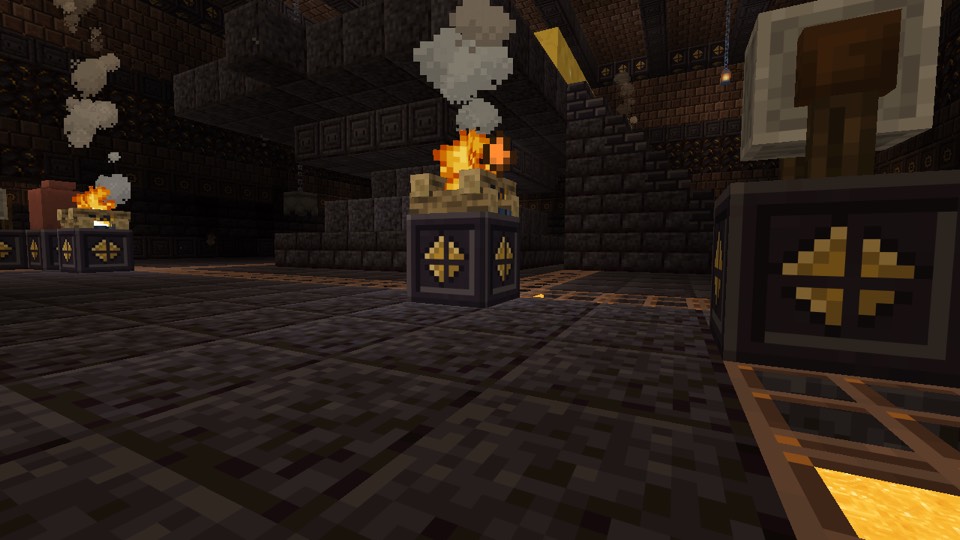 The great anvil: a thread from the doorway and the frame at its foot