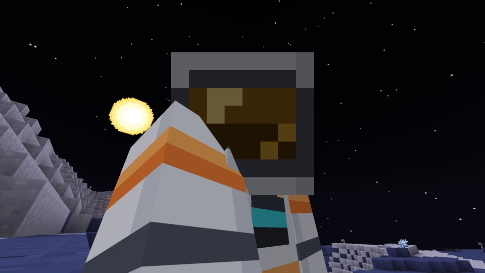 The suit on the Moon
