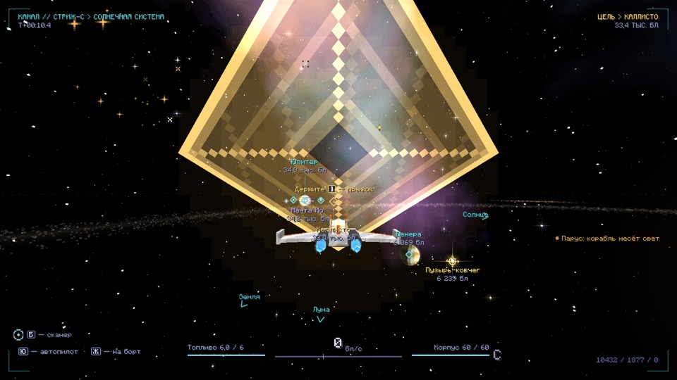 The solar sail at work