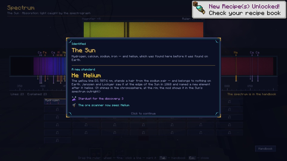 The spectrum is read — the sample card